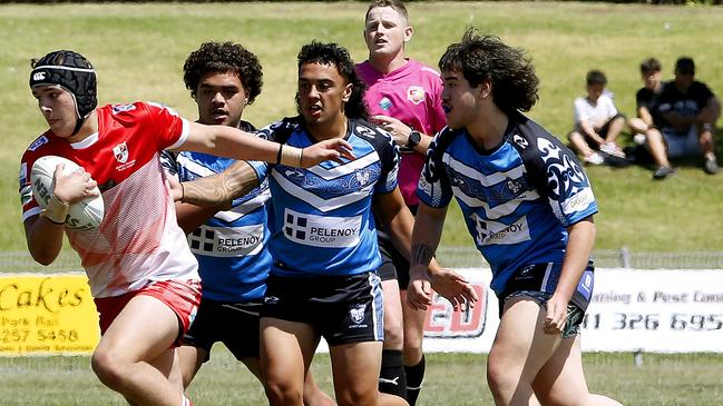 John Azzopardi from Malta. Under 18 Boys Malta v Maori Harmony Nines Rugby League. Picture: John Appleyard