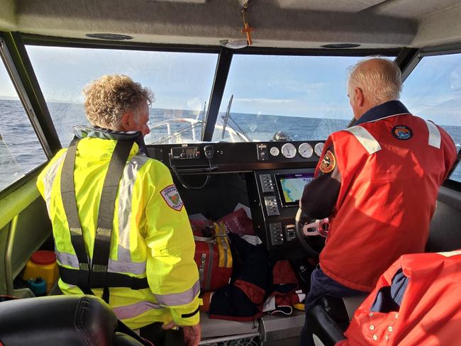 Injured skipper rescued from yacht near Eddystone Point. Picture: Tasmania Police