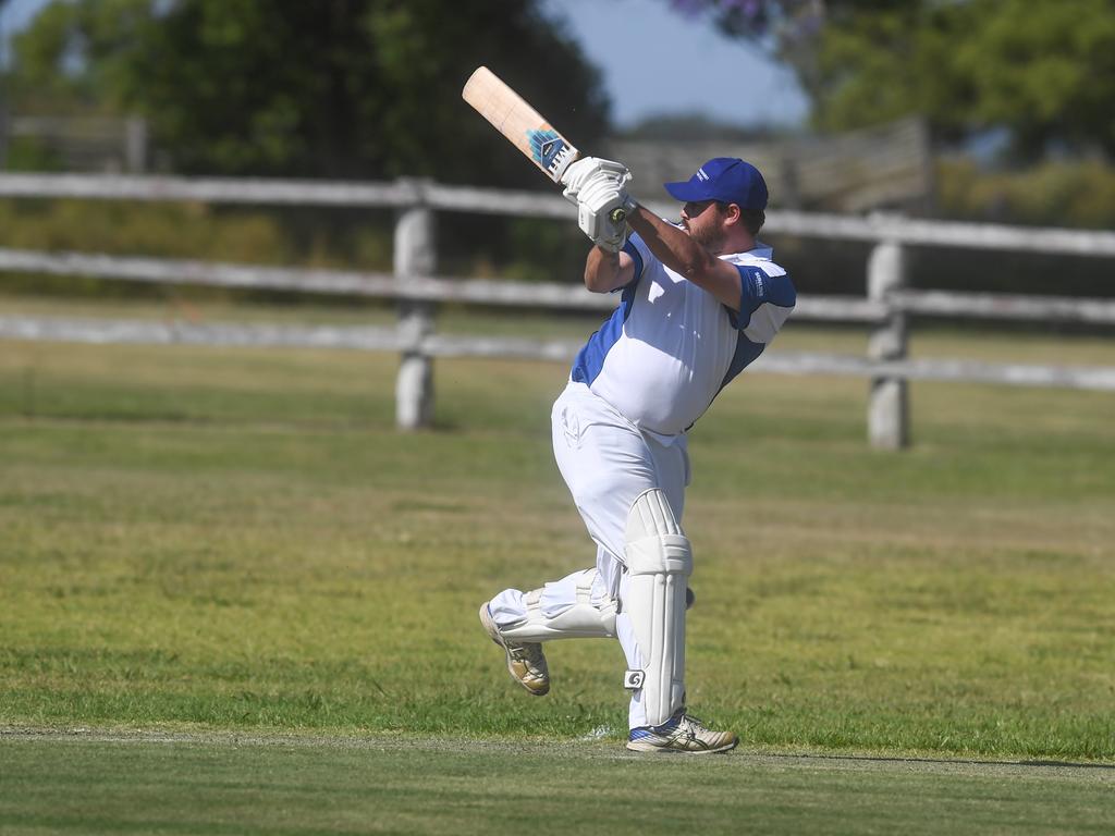 Andrew Ellis whips a ball from his pads for Tucabia-Copmanhurst