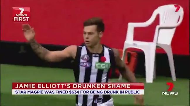 Drunk Collingwood star arrested