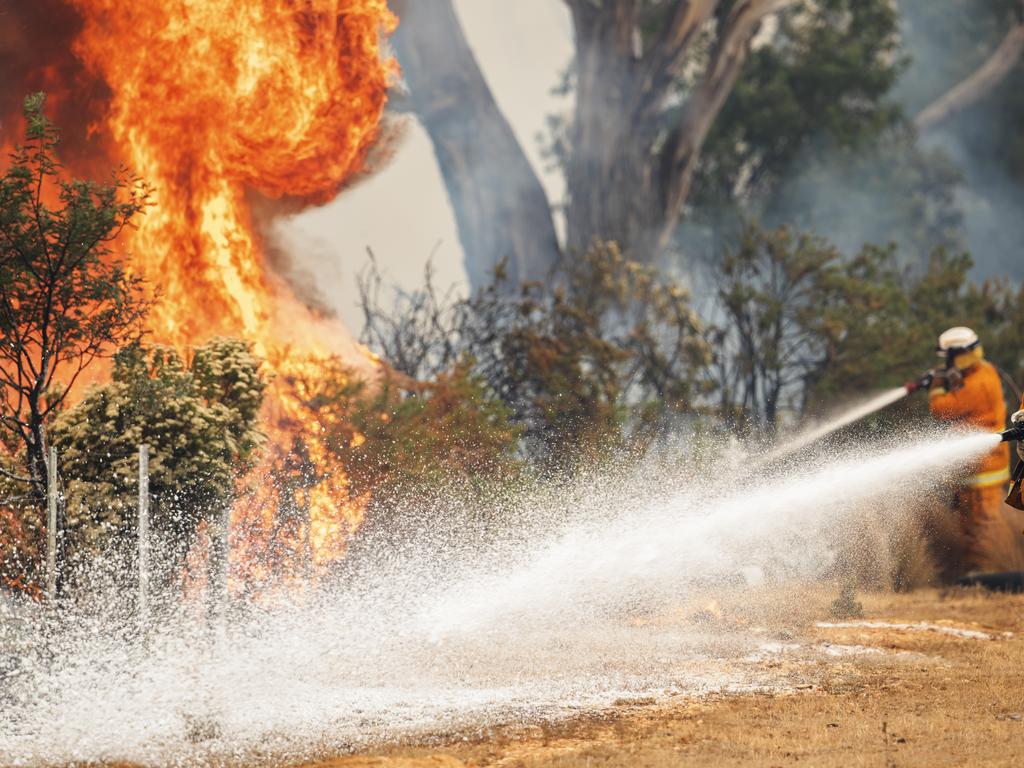 St Marys TFS Volunteers during back burning operations at Fingal. PICTURE CHRIS KIDD