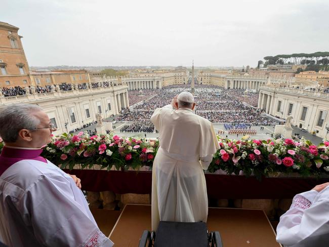 Pope Francis appealed “once again that access to humanitarian aid be ensured to Gaza”. Picture: AFP