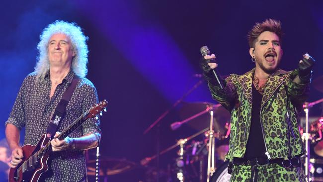 The Queen and Adam Lambert stadium tour of Australia was one of the last before the pandemic struck. Picture: AFP