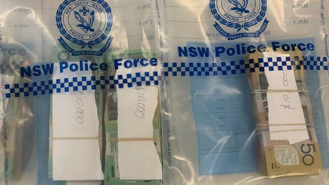 Cash found in Petrevski’s home. Picture: NSW Police Force