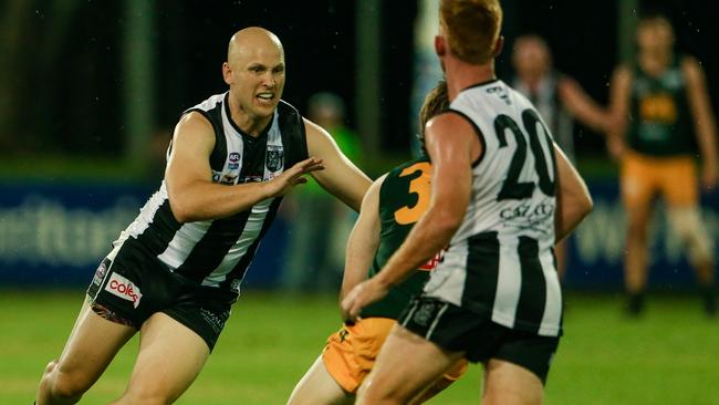 Gary Ablett Jr was as competitive as ever for Palmerston against St Mary’s. Picture: Glenn Campbell