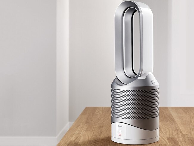 The Dyson Pure Hot + Cool Link is a fan, a heater, and an air purifier, and it connect to a smartphone app to let users know what the air quality is line inside their homes.