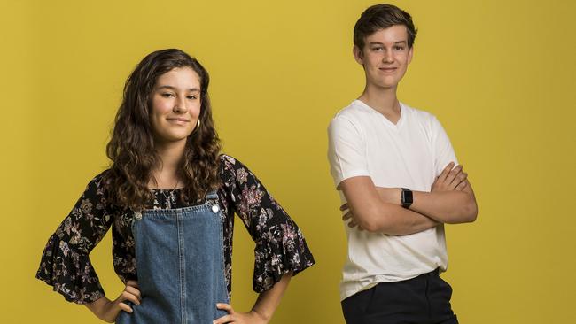 Gen Z-ers Leilani Chia, 15, and Elijah Larsen, 16, are healthy, smart, confident and ready to change the world. Photo Mark Cranitch