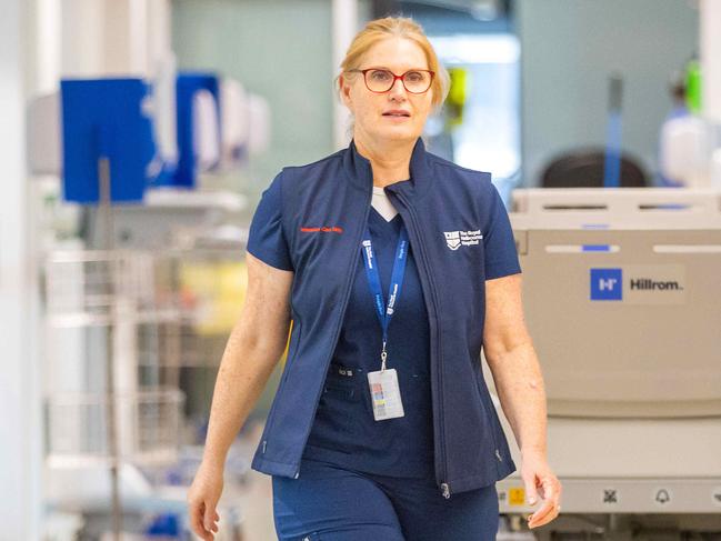 ICU critical nurse Sally Neilson: ‘A nurse is going to help you and give you the very best lifesaving care that we can give to anybody’. Picture: Mark Stewart