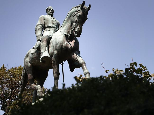 A statue of Confederate general Robert E. Lee stands in the renamed Emancipation Park in Charlottesville, Virginia. A decision to remove the statue caused a violent protest by white nationalists and neo-Nazis.