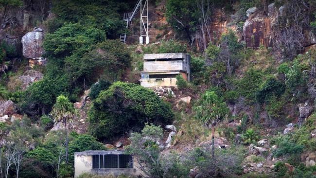 Some of the structure, including the steep staircase (top), that make up the former West Head Battery. Picture: Supplied