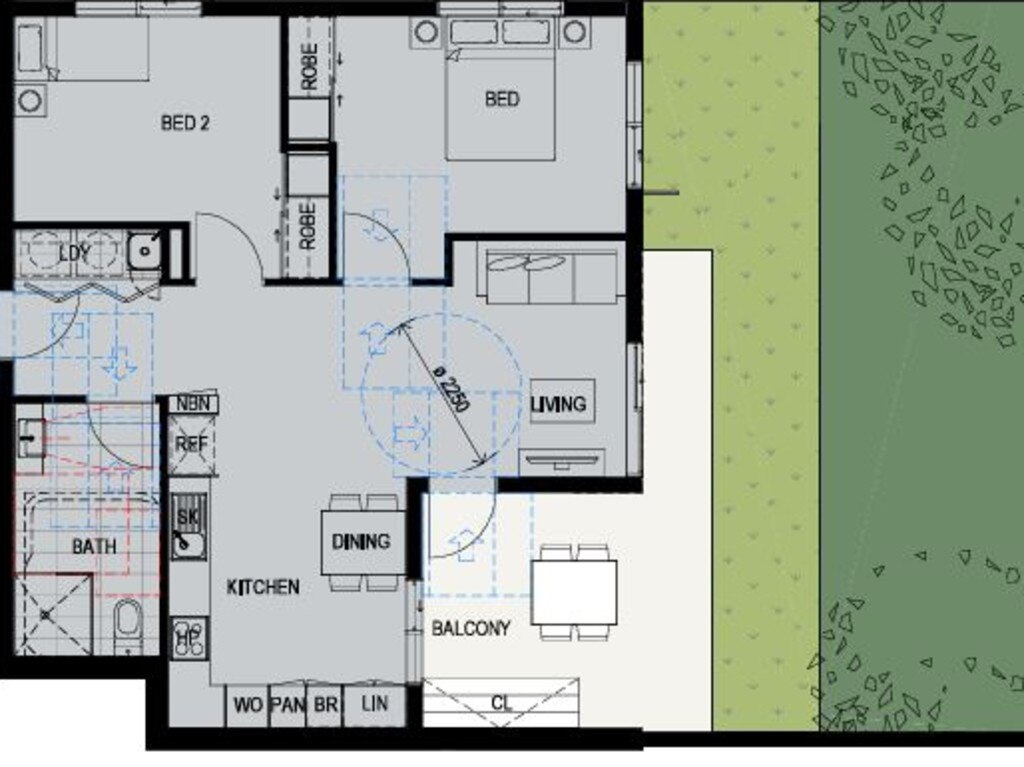 Ground floor units will have two bedrooms.