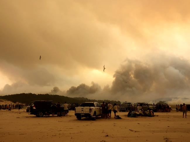 The New Year's Eve bushfire at Lake Conjola. Picture: Supplied