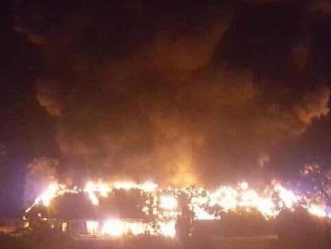 Nearly 20 fire crews battled the ferocious fire. Picture: Facebook