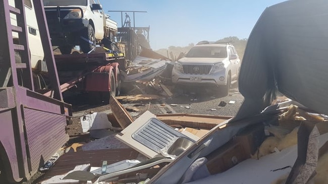 Victorian man Daniel Penn and his wife and two children, aged 10 and 14, were on their way back home after a five week road trip to the Northern Territory, when a road train crashed into them on the Stuart Hwy.