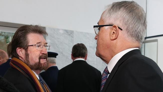 Derryn Hinch with Malcolm Turnbull. Picture: Kym Smith