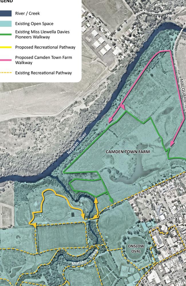 Residents are invited to have their say on a future riverside recreational network that will connect the Nepean River to Camden Town Centre. Picture: Camden Council