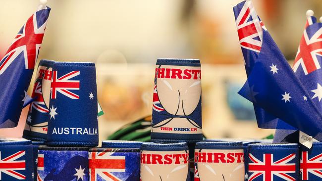 Australia Day merchandise. Picture: Glenn Campbell/NewsWire