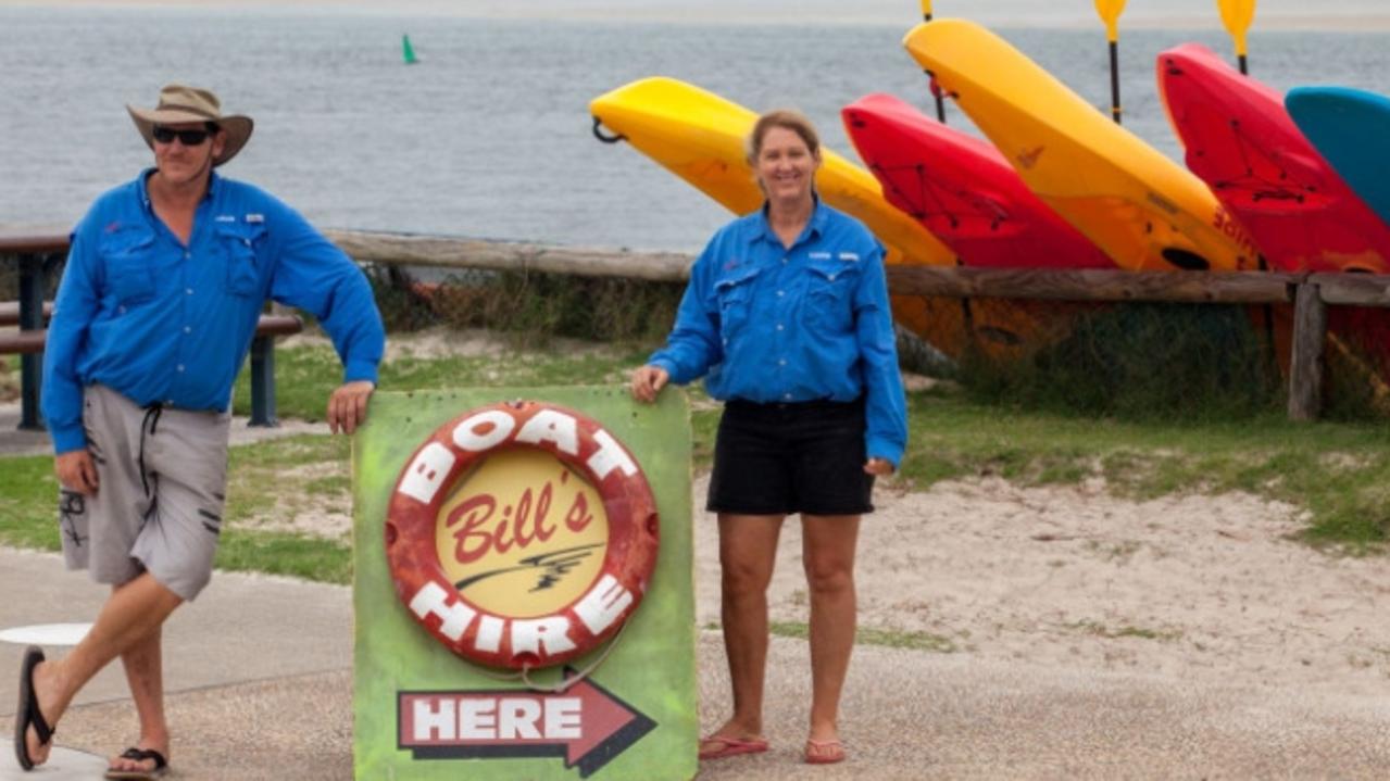 Bill’s Boat and Bike Hire owner Craig Chandler, left. Picture: Supplied