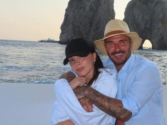 David Beckham and Victoria enjoying the water. Picture: Instagram