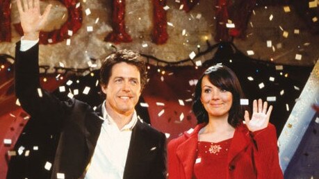 Actor Hugh Grant in scene from film "Love Actually".