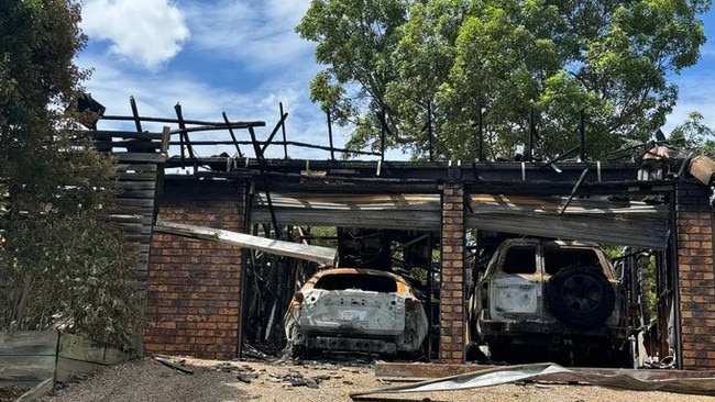 The family lost both cars in the blaze which broke out on Monday at the Tanah Merah address. Pictures: Contributed