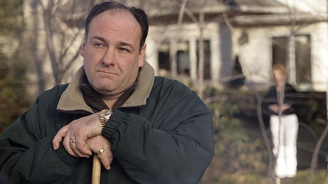 FILE - This file photo released by HBO in 2007 shows James Gandolfini as Tony Soprano in a scene from one of the last episode...