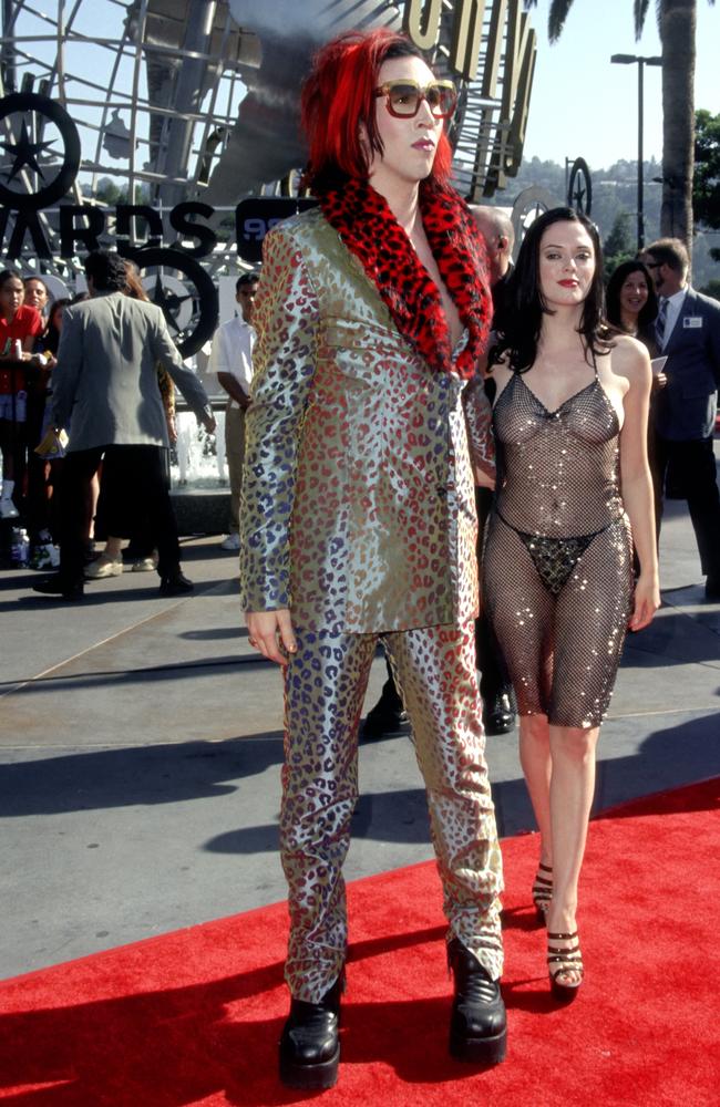 Manson’s ex Rose McGowan has spoken out about the allegations. Picture: Ron Galella/Ron Galella Collection via Getty Images