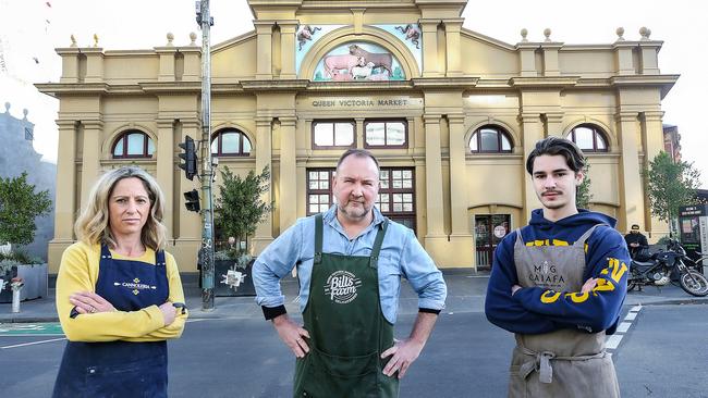 Queen Victoria Market traders were furious at plans for a safe injecting room nearby. Picture: Ian Currie