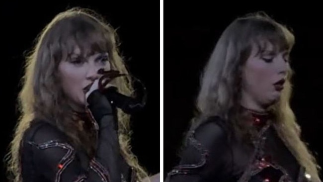 Taylor Swift struggles with a cough at Singapore show.