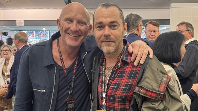 Matt Moran and Shannon Bennett at the Grand Prix on Sunday,