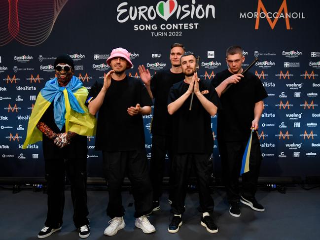 Winners of the 66th Eurovision Song Contest Kalush Orchestra of Ukraine. Picture: Giorgio Perottino/Getty Images
