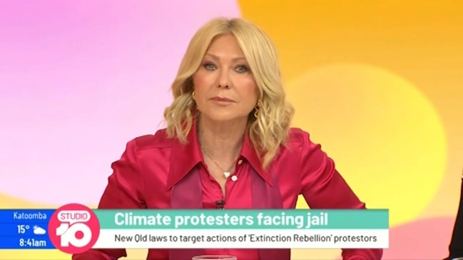 Kerri-Anne Kennerley suggests using climate change protesters "as a speed bump" (Studio 10)