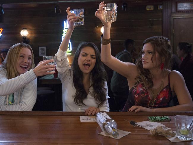 Kristen Bell, Mila Kunis and Kathryn Hahn in a scene from Bad Moms. Picture: Michele K. Short/STX Productions via AP