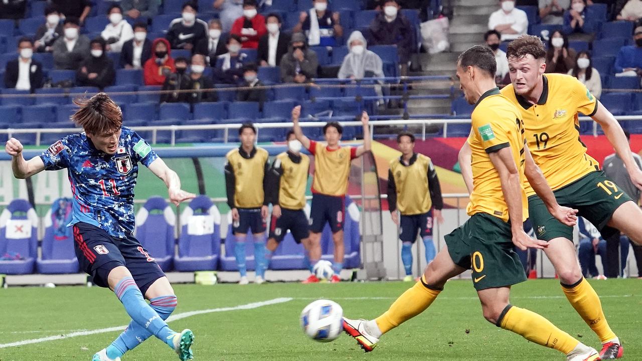 The crowd played its part in Japan’s 2-1 win, according to Socceroos coach Graham Arnold. Picture: Koji Watanabe/Getty Images