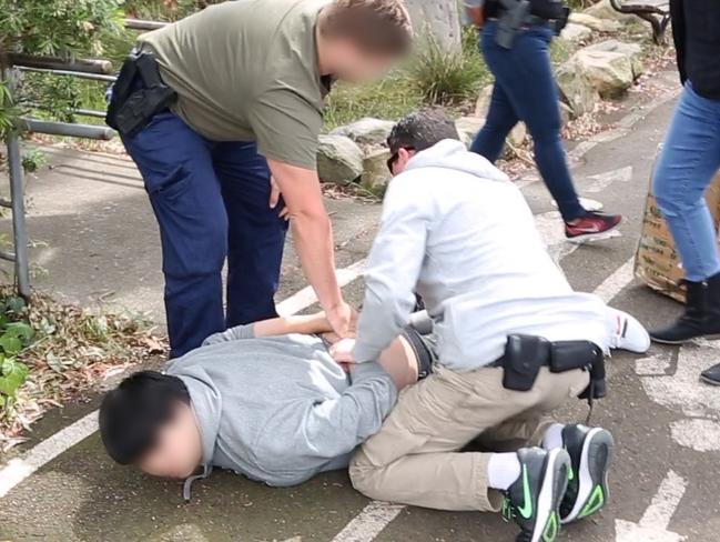 Australian Border Force investigators arrest and charge a man with the alleged importation of 26.5kg of ephedrine through the international postal system. Picture: Supplied