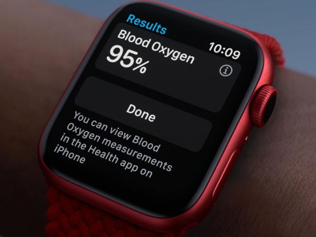 The new Apple Watch Series 6 features a blood oxygen monitoring system.