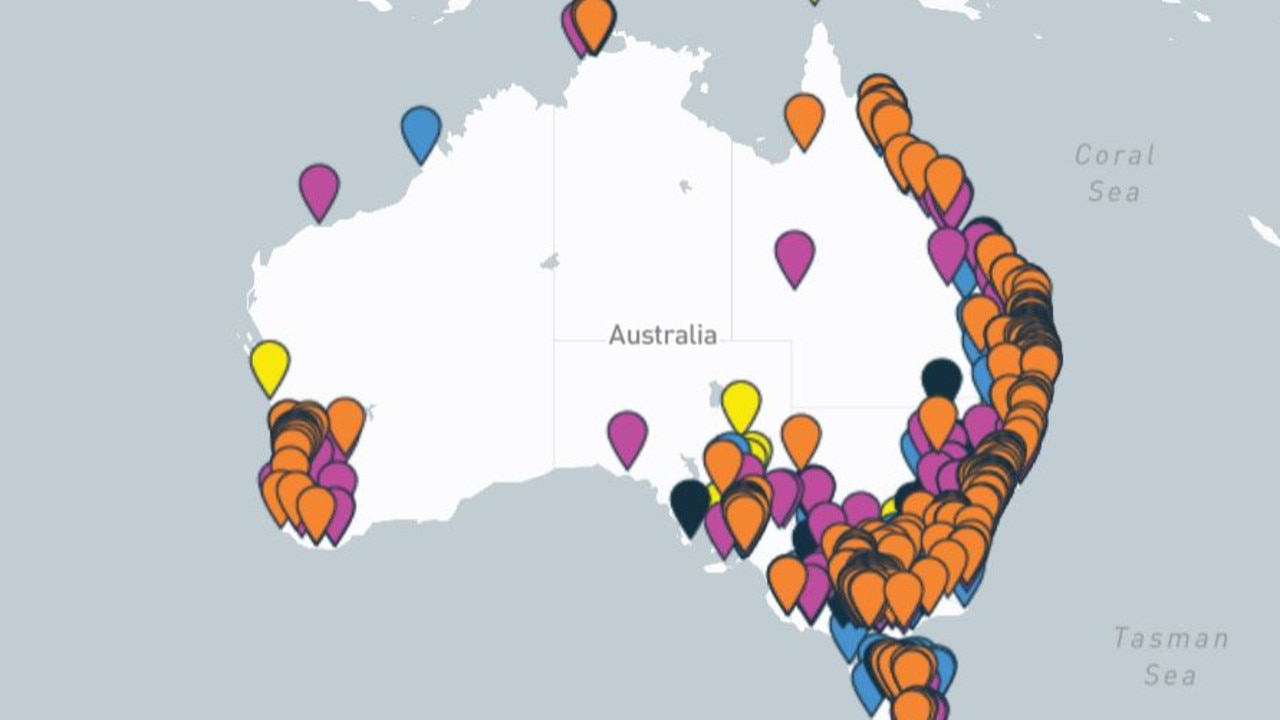 The map shows the impact of the cost-of-living on Aussies across the country. Picture: GetUp!