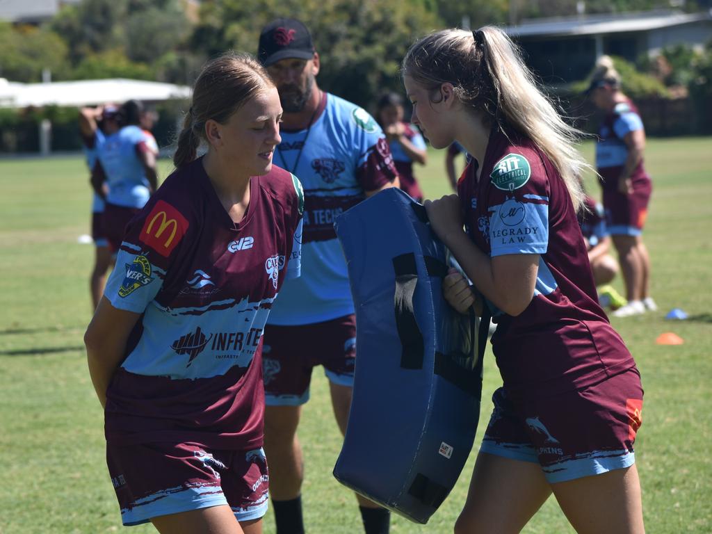 CQ Capras under-17 girls squad at pre-season training at Emmaus College, Rockhampton, on January 18, 2025.