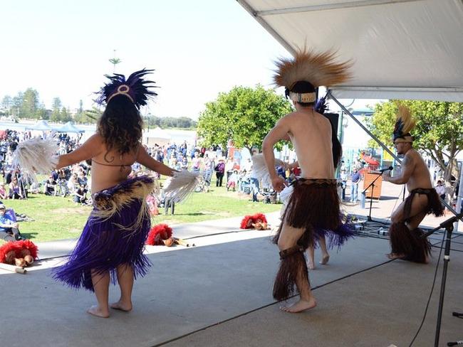 Dancers from the Central Coast Ukulele Festival.