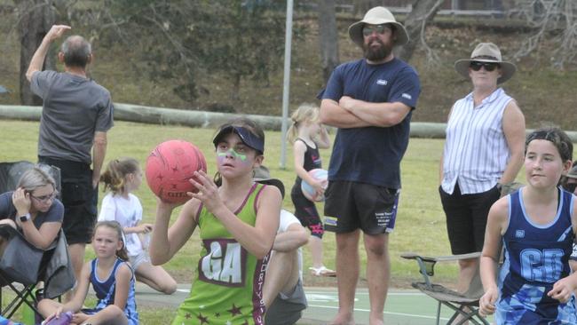 Northside's Mia McLaughlin in the Division 6 GNA netball grand final between City Rubies and Northside Stars at Westward Park on Saturday.