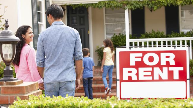 Family outside home for rent. Picture: THINKSTOCK