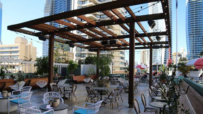 The rooftop bar at The Island in Surfers Paradise.