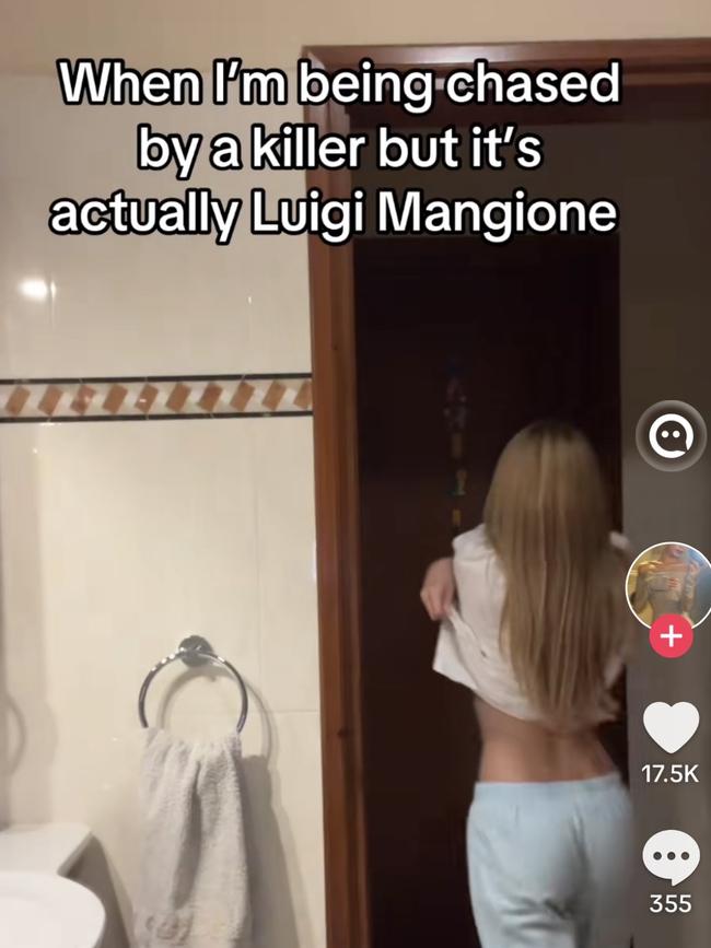 The ‘#luigimangione’ hashtag has over 45.6k posts on TikTok. Picture: TikTok