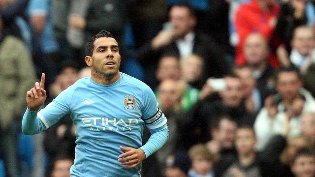 Peachy ... Mancini denies bust up with Tevez.