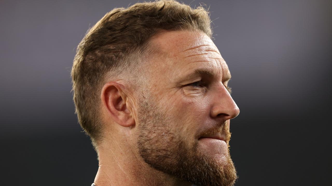 England Head Coach Brendon McCullum following his side's 142 run defeat following the 3rd ODI match between India and England. (Photo by Michael Steele/Getty Images)