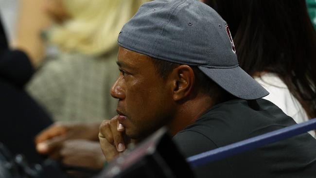 Tiger Woods was among the big names watching Serena. Picture: Getty Images