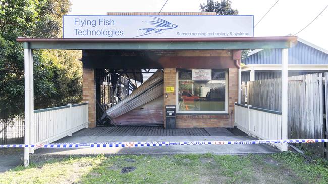 The commercial property hit by fire on Tuesday night. Picture: Richard Walker