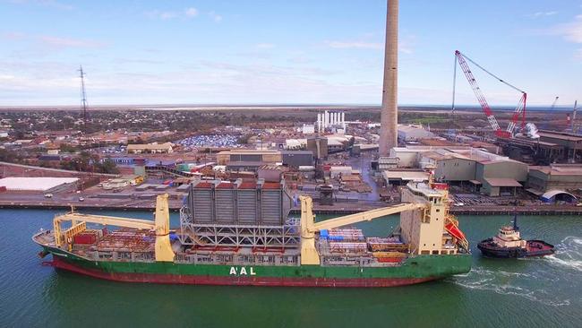 The Nyrstar smelter at Port Pirie, as it was undergoing a $600m redevelopment.