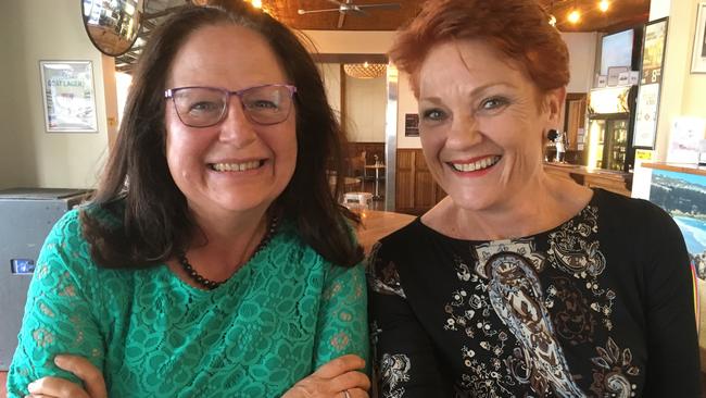 One Nation SA leader Jennifer Game (left) with party leader Pauline Hanson. Picture: Supplied