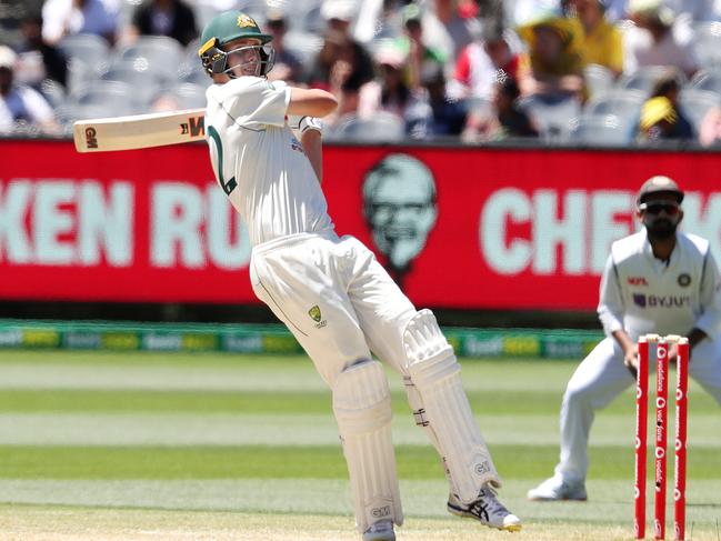 Cameron Green was one of the few Australian batsman to score runs in the second Test against India at the MCG. Picture: Michael Klein